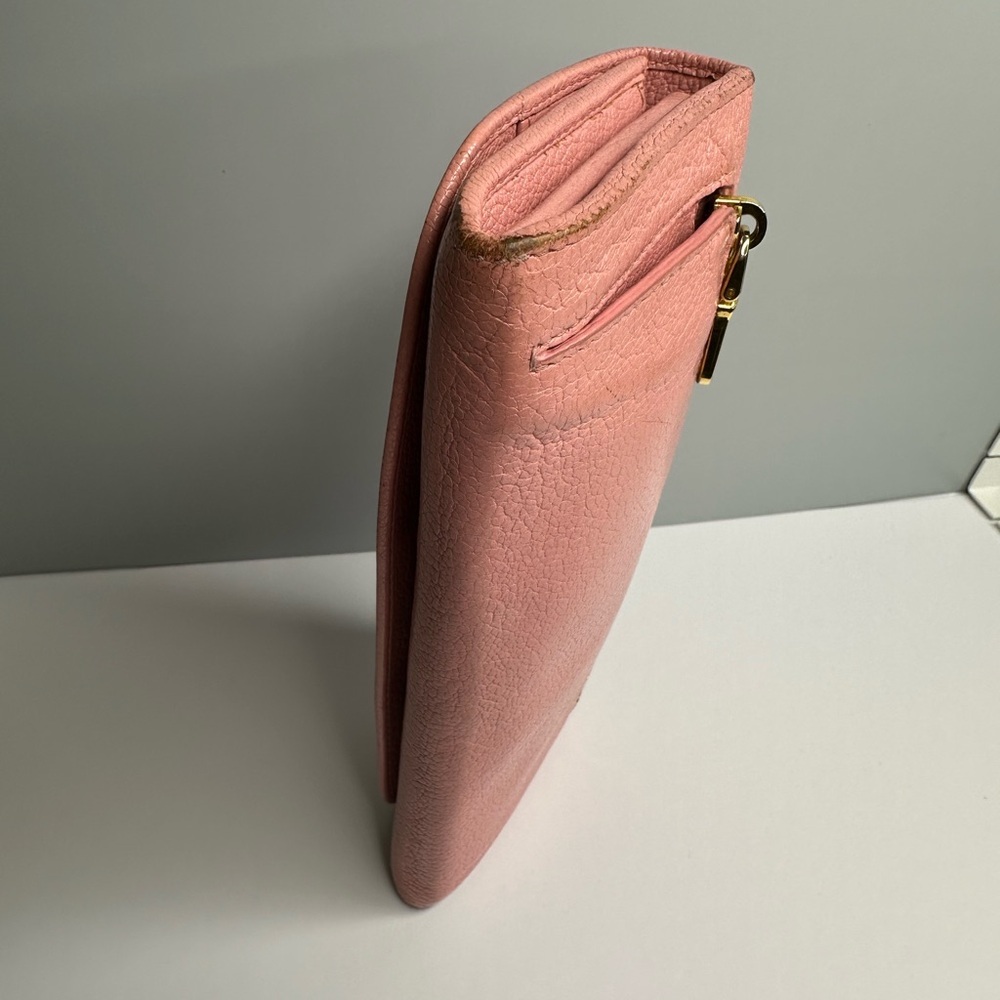 Miu Miu Pink Madras Leather Long Wallet - Picture 13 of 13